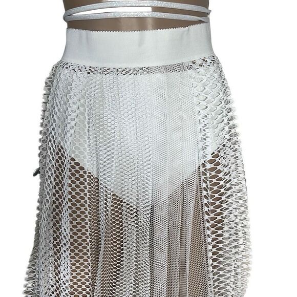 NWT Wolford Fading Net Skirt White L - Picture 7 of 16